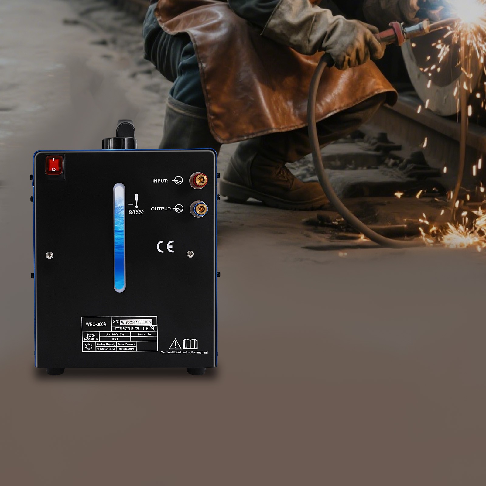 Industrial TIG Cooler Welder Water Cooler Torch Welding Water Tank 8L 110V