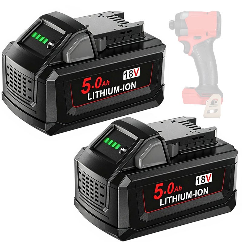 2Pack 5.0Ah Battery For Milwaukee 2953-20 FUEL 18V Li-Ion Brushless Cordless