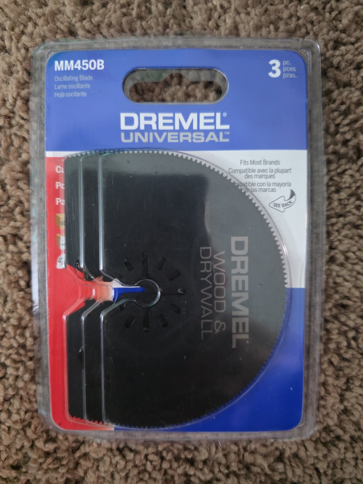 Dremel MM450B 3-PK Wood & Drywall Oscillating Multi-Tool Blades, Cutting Blades