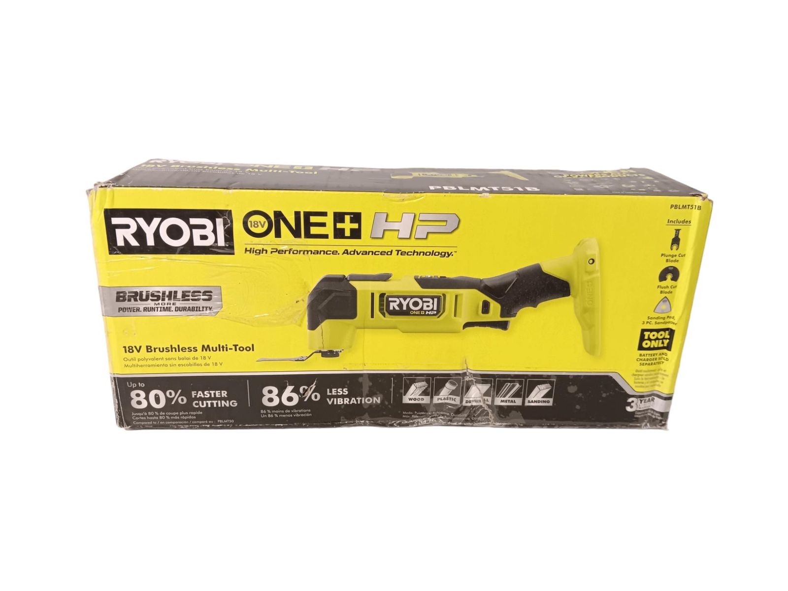 RYOBI ONE+ HP 18V Brushless Cordless Oscillating Multi-Tool (TOOL ONLY) PBLMT51