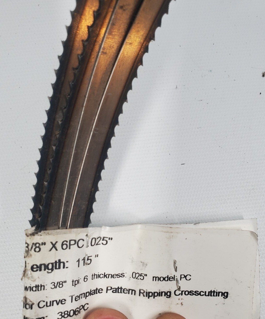 Timber Wolf 115&Prime; x 3/8&Prime; x 6TPI x .025 Silicon Steel Bandsaw Blade 3806PC