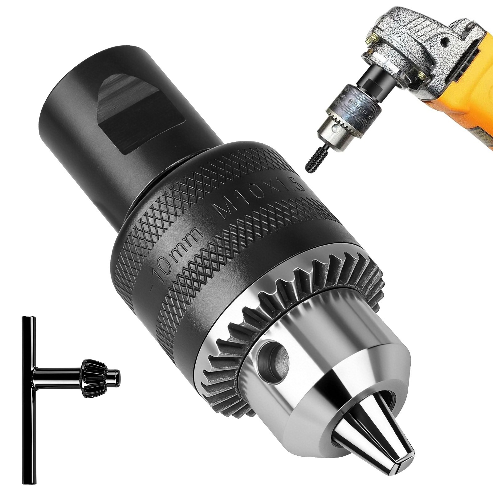 Angle Grinder to Drill Chuck Adapter Kit 5/8&Prime;-11&Prime; Thread to M10 Converter Tool