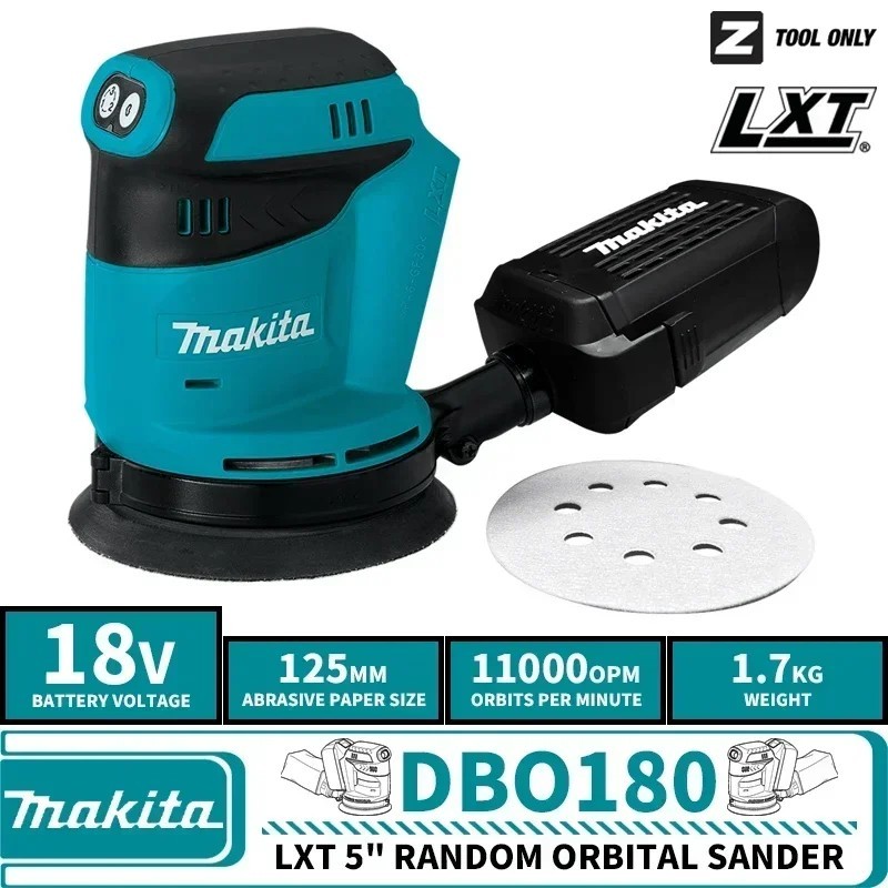 Makita DBO180Z 18V LXT Brushless Cordless 5&Prime; Random Orbit Sander Disc Bare Tool