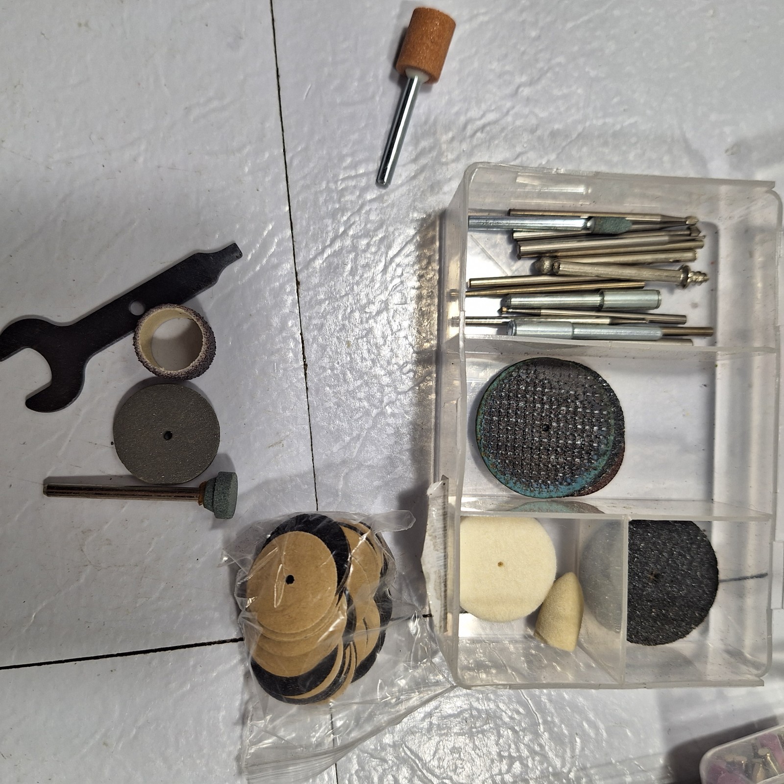Dremel Cases With Assorted Attachments Files Sanders drill bits etc
