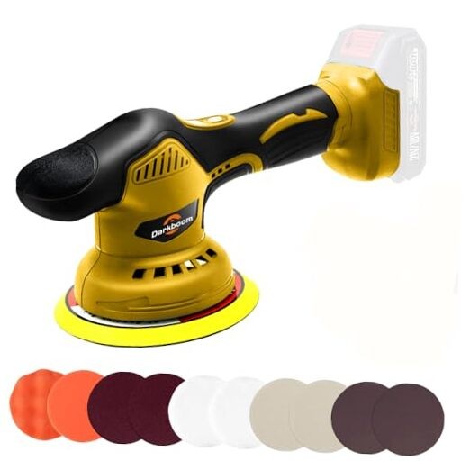 Cordless Buffer Polisher 6 inch with 8 discs for polishing, fits NO Batteries