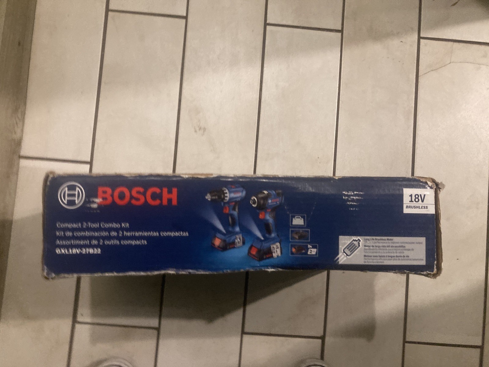 BOSCH GXL18V-27B22 Impact/Drill Drivers Kit w/2Batt,2.0 Ah 820FR5 BRAND NEW