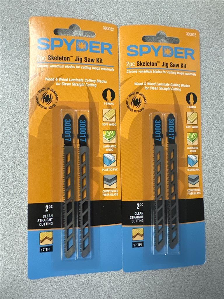^ Lot of 2 Spyder 2pc Skeleton Jig Saw Kit 300022 NEW