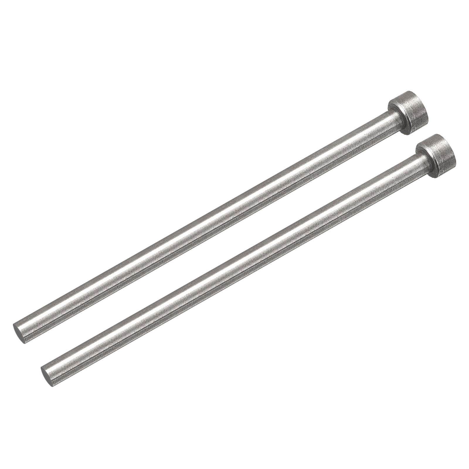 Straight Ejector Pins, 5mm Dia 65Mn Steel Round Tip Punch 100 Long 2Pcs