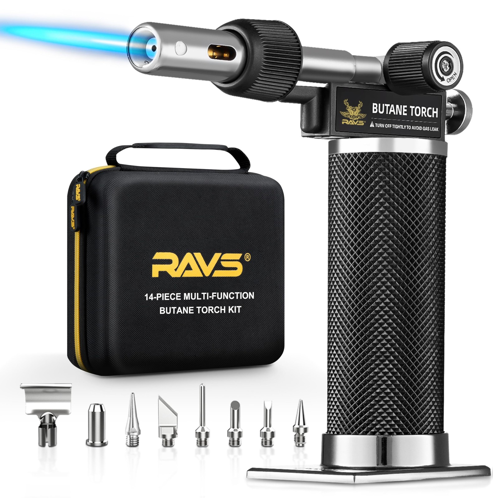 Butane Soldering Iron Kit Cordless, 14-Piece Multi-Function Butane Torch Kit,…