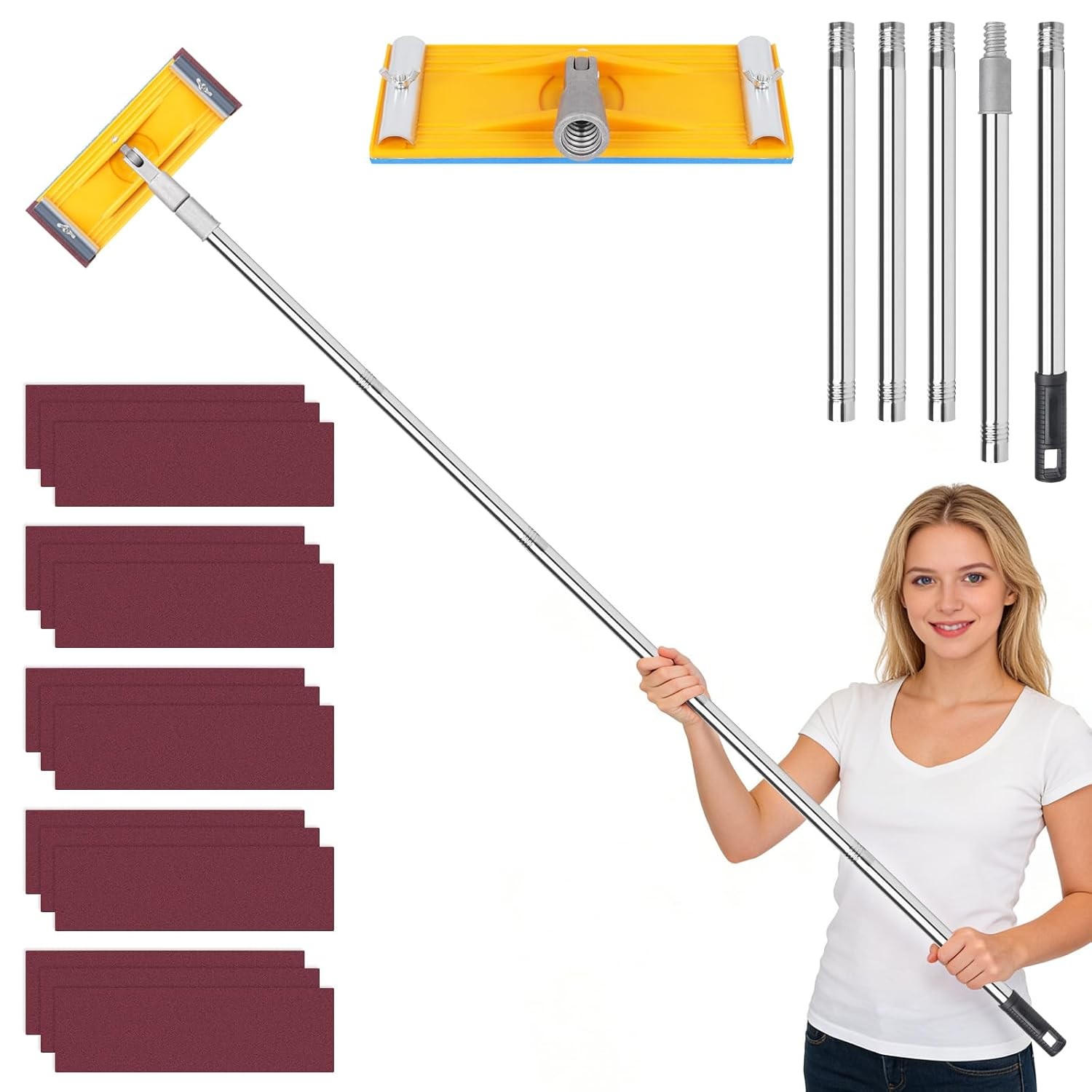 Adjustable Drywall Sanding Pole Manual Hand Pole Sander Extension Pole Sander