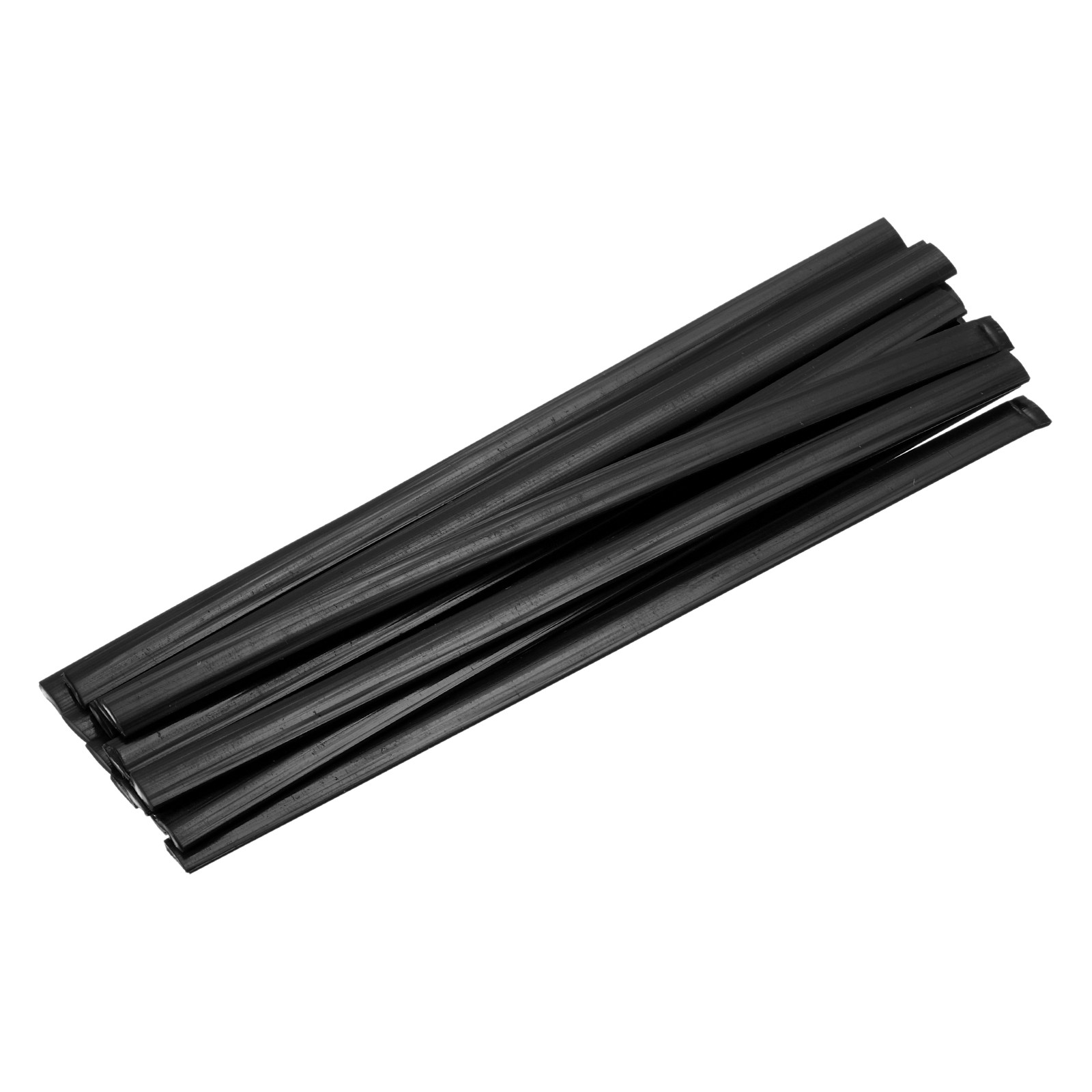 15 Pcs Black Plastic Welding Rods 9.5mm x 200mm HDPE Strip(0.4inch x 8inch)