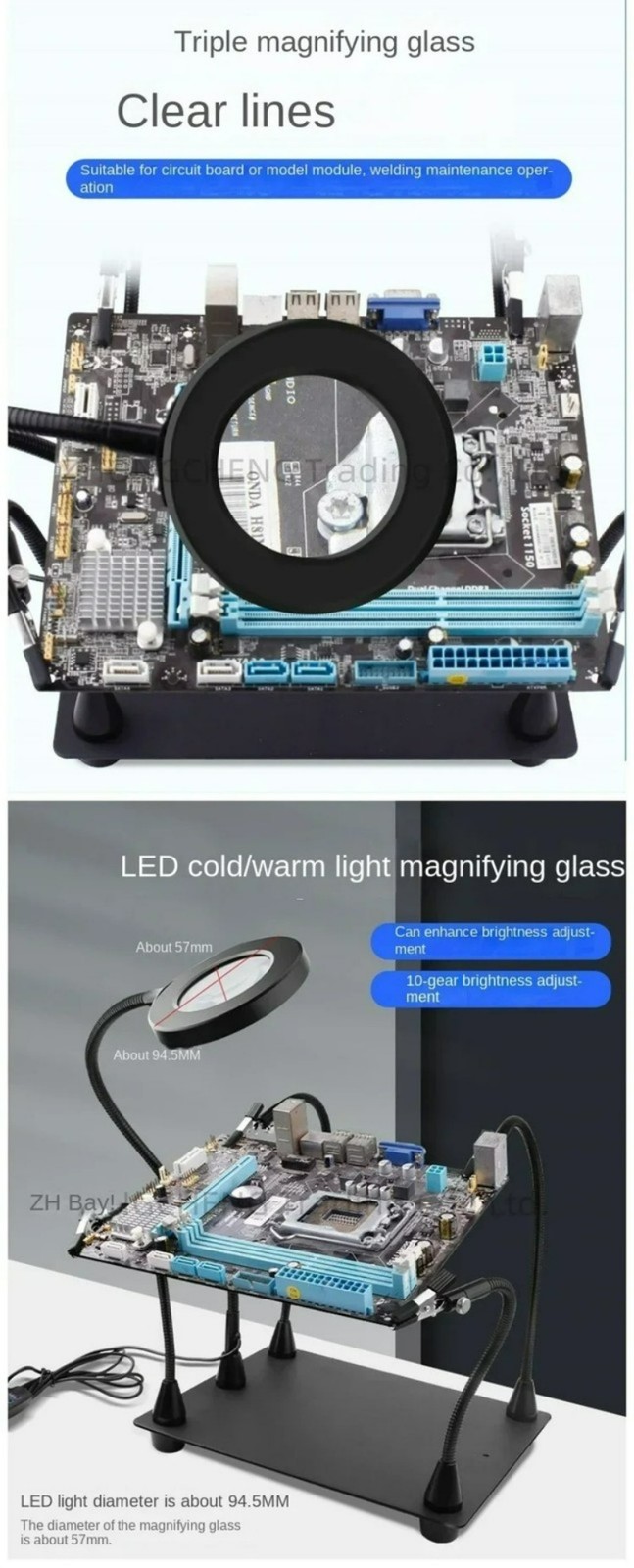 Metal Universal Arm Repair Welding Platform High-definition Magnifying Glass