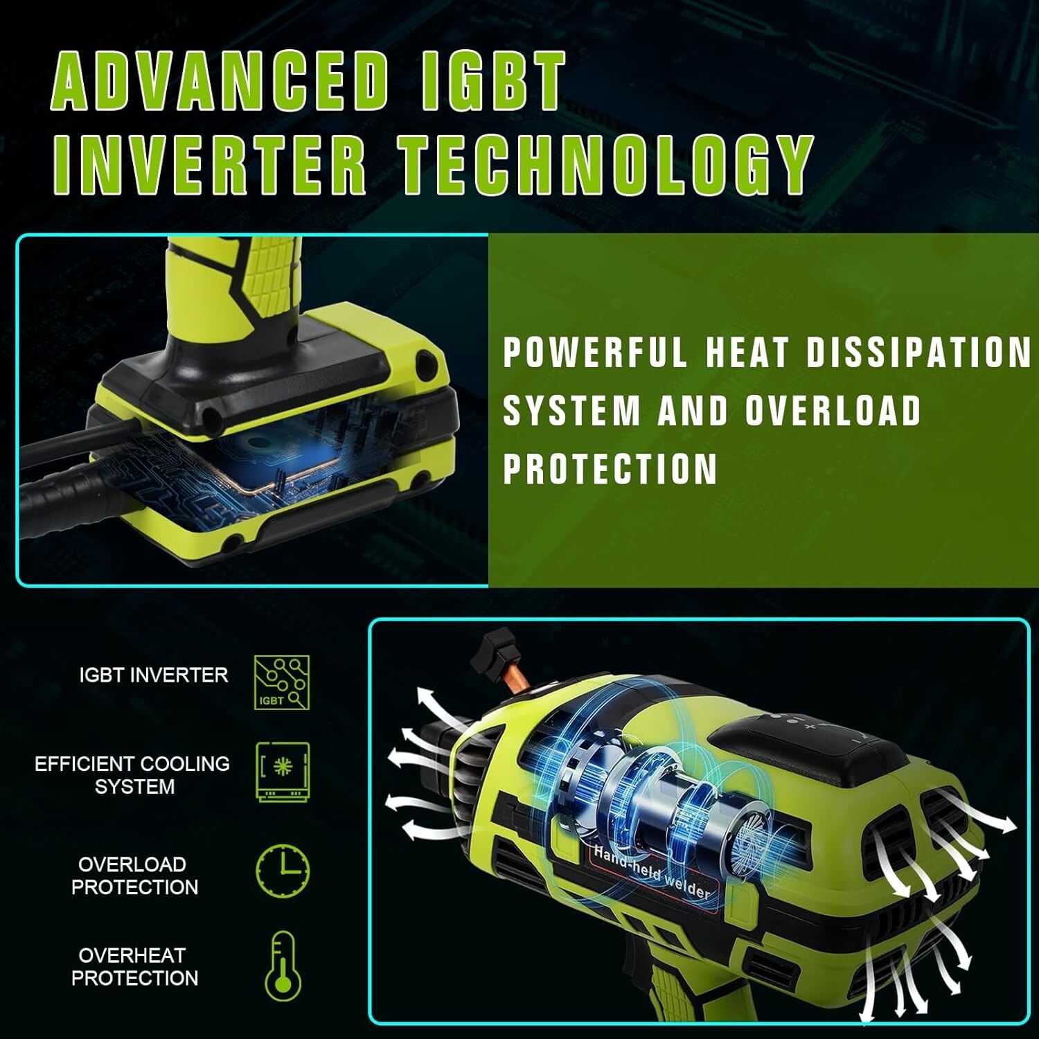 110V Hand Held Welding Machine Kit 4600W Digital Arc Welder Tool Electric Welder