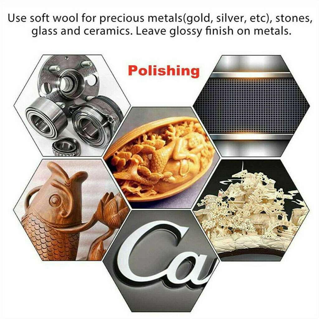 20x Felt Polishing Buffing Pad Wheel Wool Plastic Rotary Tool Kit Set for Dremel