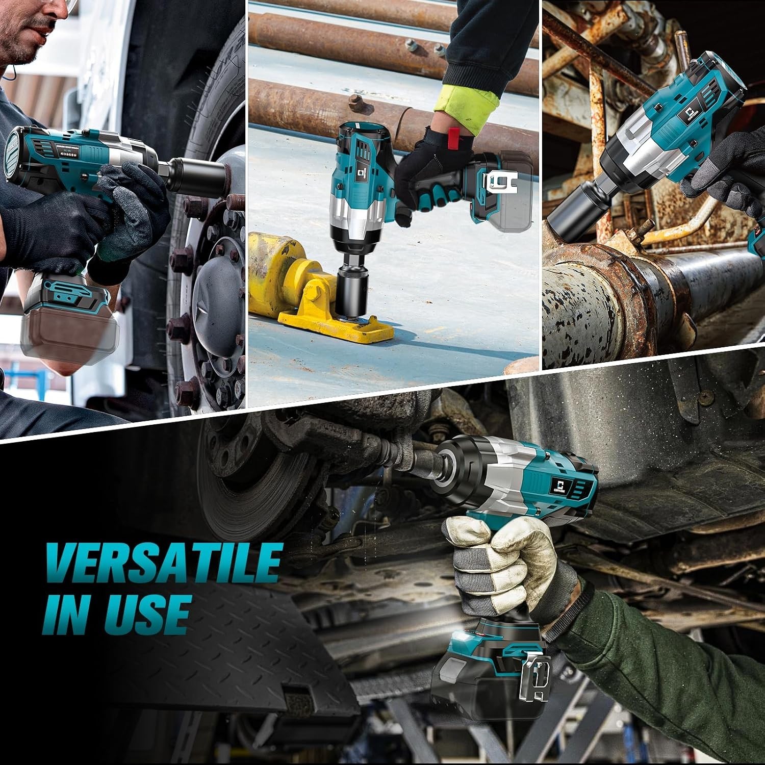 Cordless Impact Wrench 1/2 Inch Compatible with Makita Battery: 1700FT-LBS High