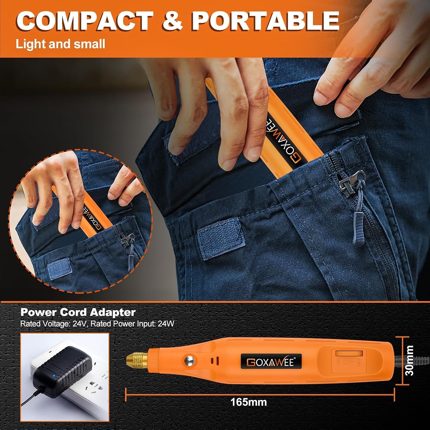 Corded Rotary Tool Kit for Crafts, Mini Power Tool with Cord, 105pcs Accessor…