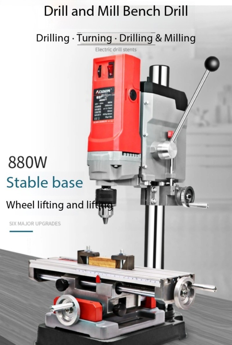Mini Rotary Table Drilling Machine Multi-function Bench Drill Milling Machine