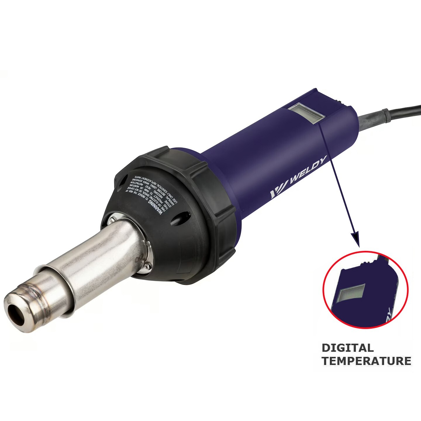WELDY 1600W LCD Display Hot Air Welding Gun Digital Welder Heat Gun Torch Tool