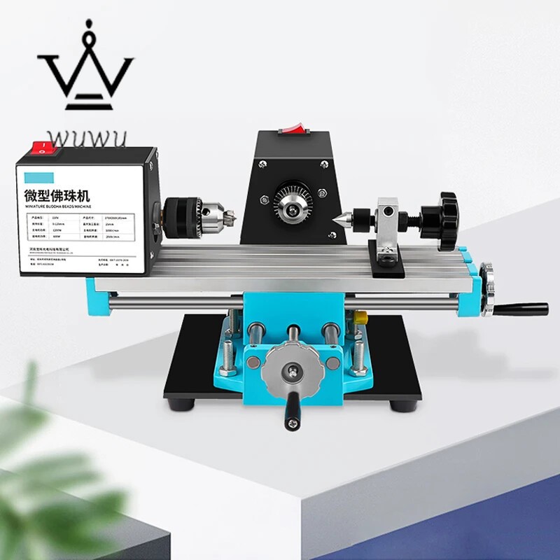 Household Mini Small Lathes Mini Round Bead Car Bead Machine Woodworking Tools