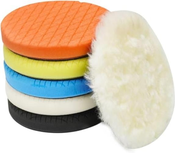 5&Prime; Buffing Polishing Pads, 6Pcs 5.6inch 140mm Face for 5 Inch 5Inch 6Pcs