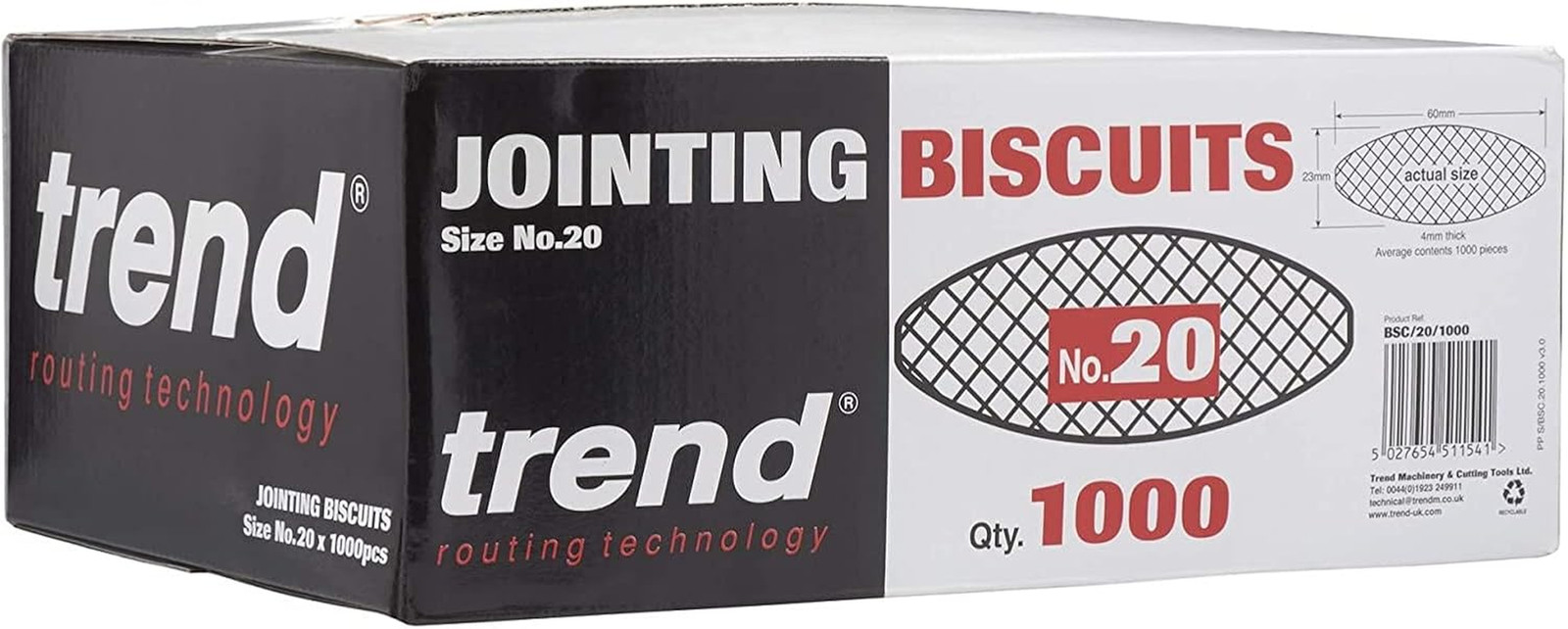 1000Pcs Beechwood No. 20 Joining Biscuits for Woodworking, Consistent Fit