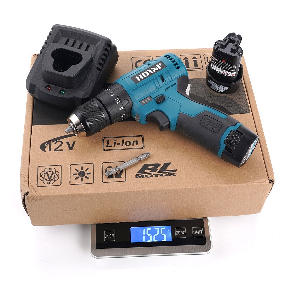 3/8&Prime; Cordless Hammer Drill/Driver Brushless with 10.8V 2 Battery & Charger US