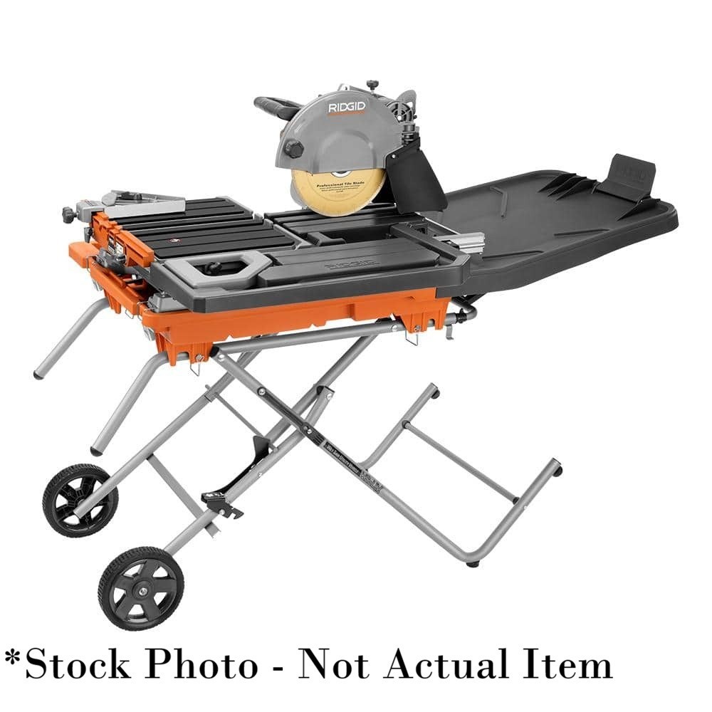 RIDGID The Beast 15 Amp 10 inch Wet Tile Saw with Portable Stand w/ Box Works!
