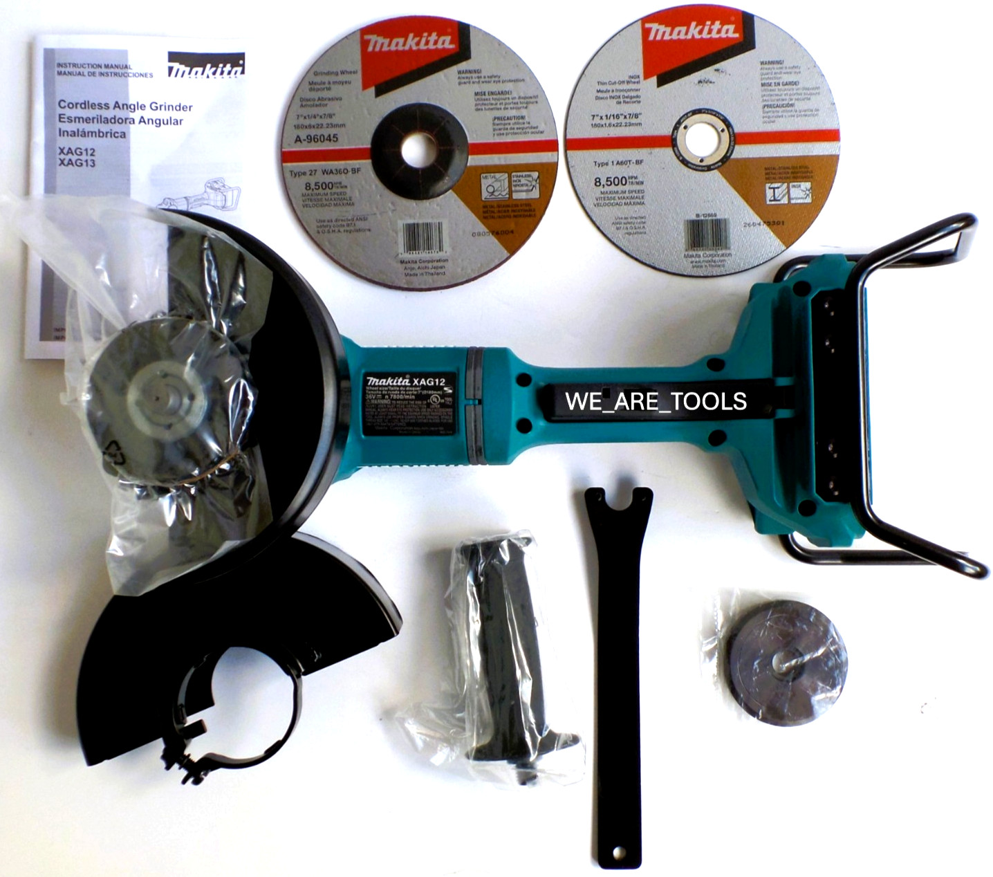 Makita XAG12 7&Prime; Brushless Cordless Angle Grinder Paddle Switch 36V (18V X 2)