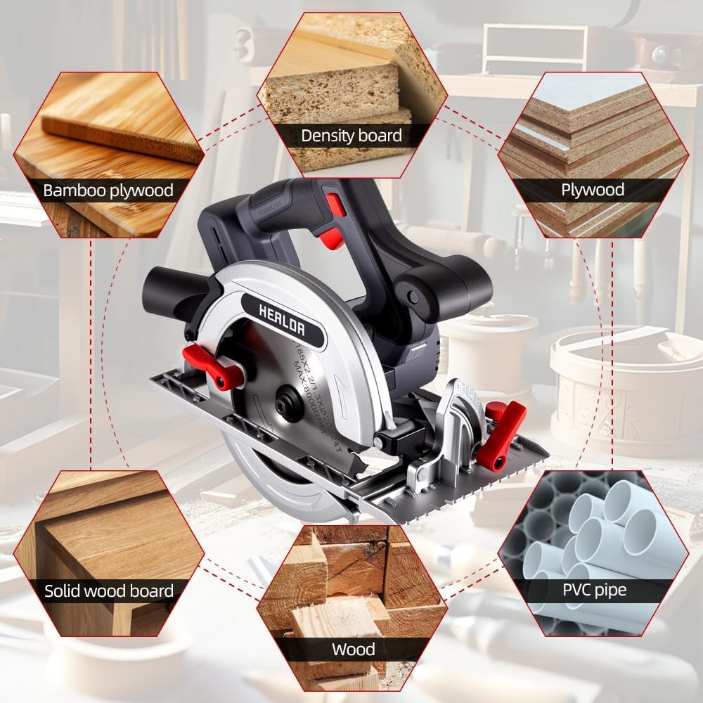 Circular Saw Cordless, Table Circular Saw Portable Compatible with Dewalt 18V/20