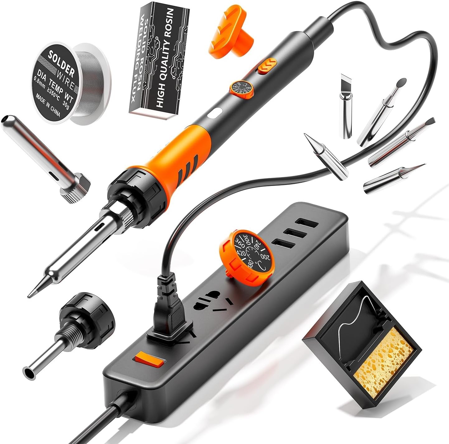 60W Precision Soldering Micro Pen Heavy Duty Kit Small Solder Iron Tool Adjust