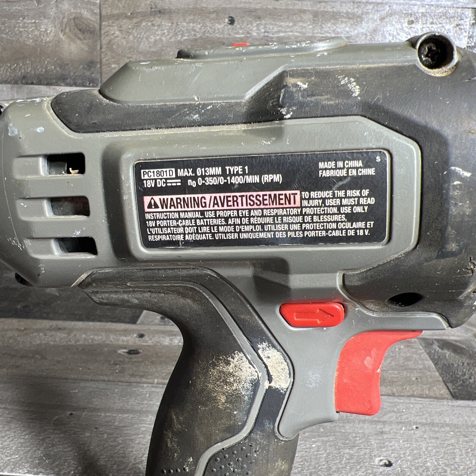 Porter Cable 18V Cordless Drill Driver PC1801D Bare Tool Only NO BATTERY