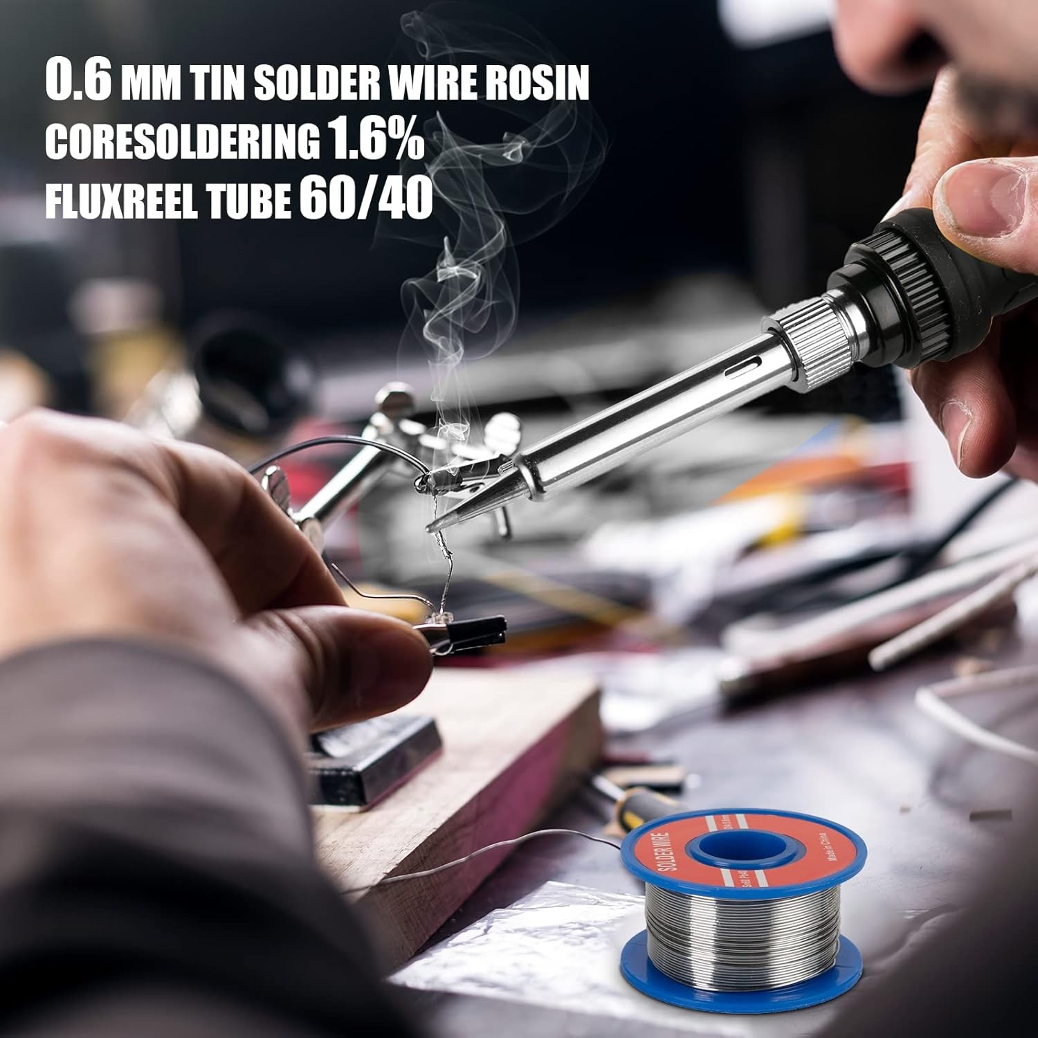 60W Soldering Iron Kit 10-in-1, Adjustable Temp, 5 Tips, Fast Heat Welding 110V