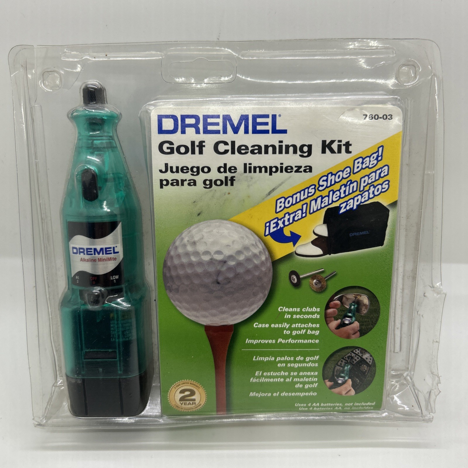 NEW Dremel Golf Cleaning Kit 760-01 Alkaline MiniMite w/ 2 Tools & Carrying Case