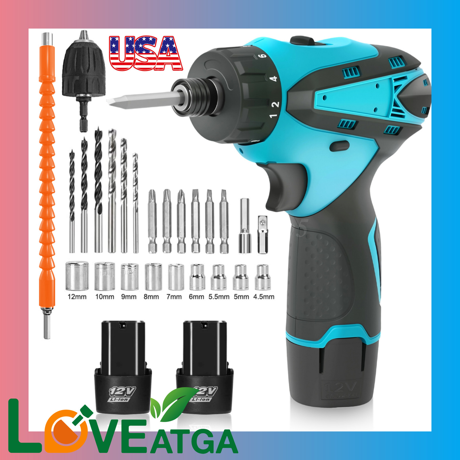12V Multi-function Impact Driver,180N.m Brushless Cordless Electric Hammer Drill