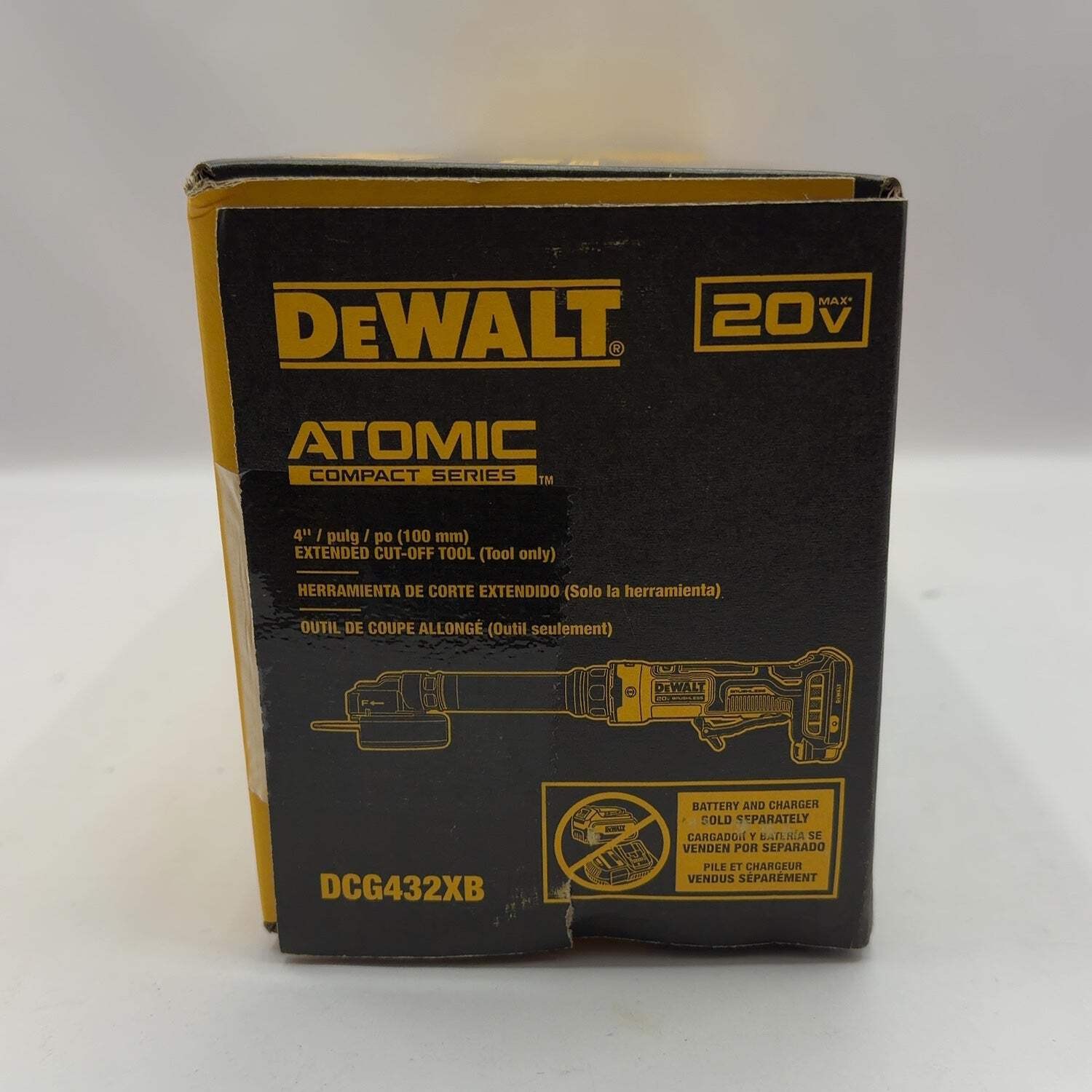 New DeWalt DCG432XB 20V MAX 4&Prime; (100mm) Extended Cut-Off Tool