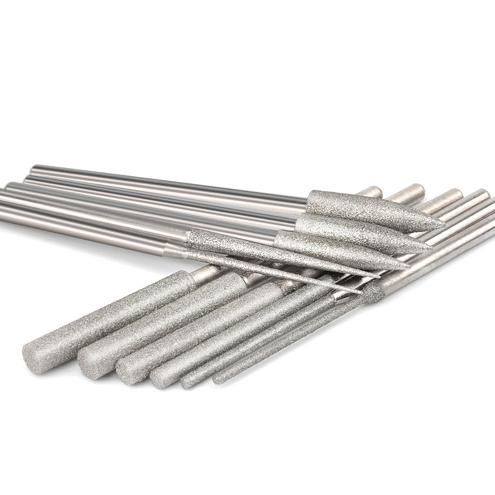 New 11PCS 1/8&Prime; Carbide Steel Diamond Burr Bits Grinder Bit Grinding Rotary Tools