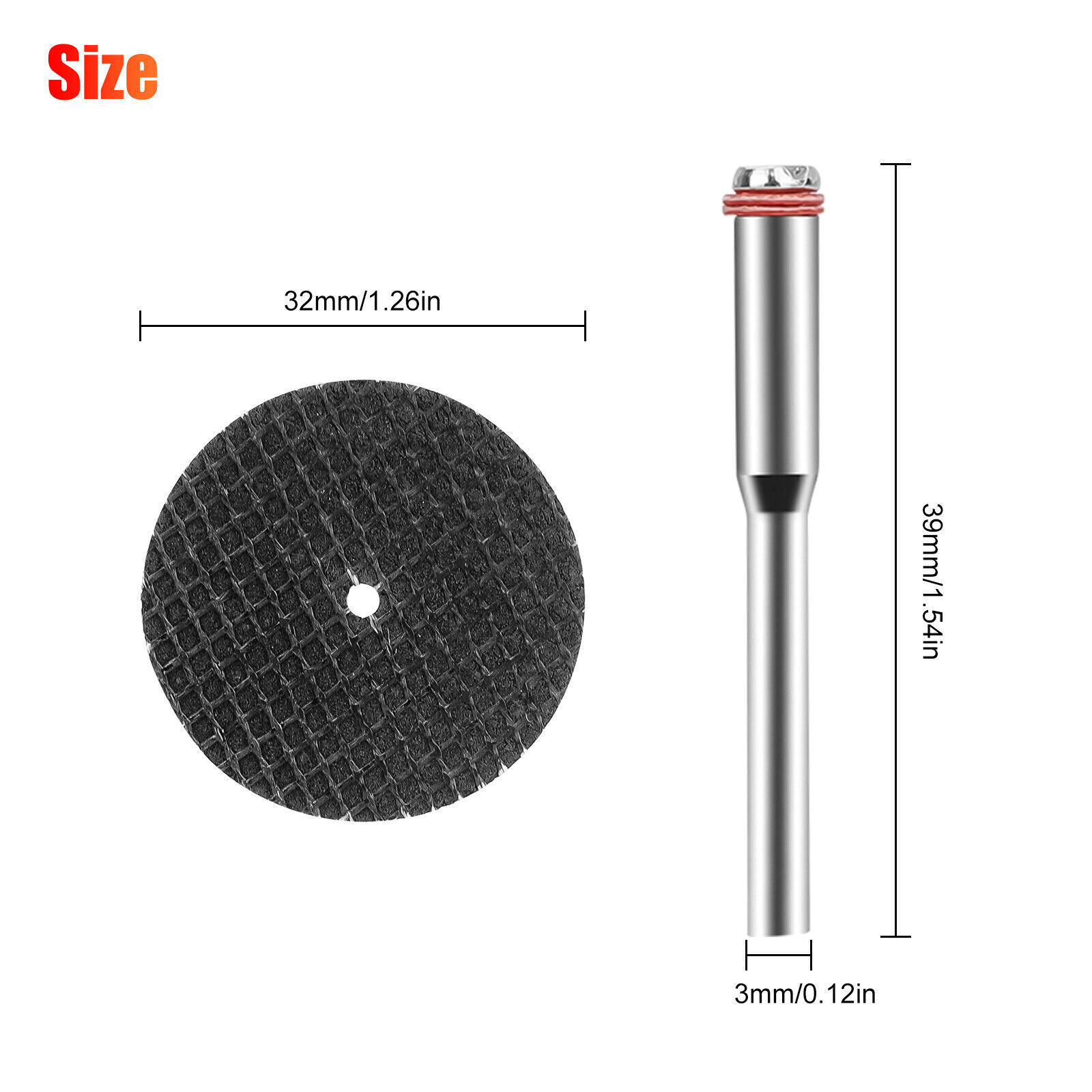 53/106x Mandrel Fiberglass Reinforced For Dremel Cut Off Wheel Rotary Discs Saw