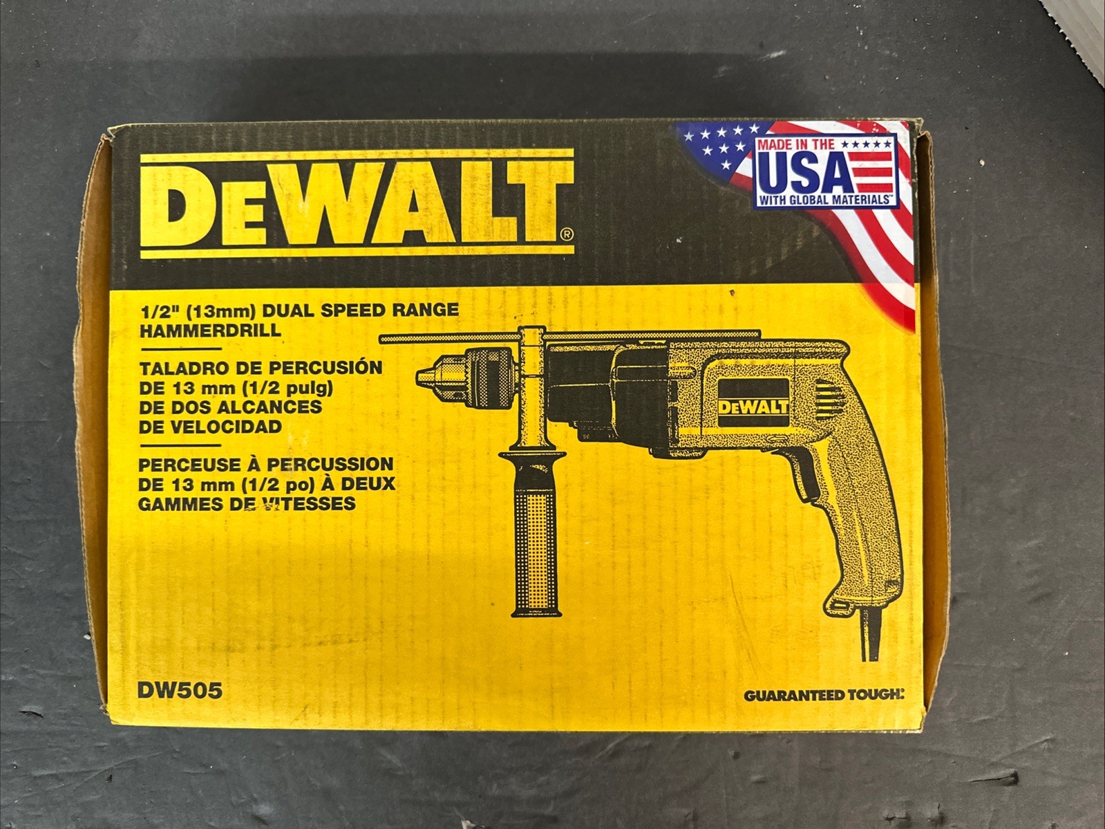 NEW DeWalt 1/2” (13mm) Dual Speed Range Hammerdrill PN: DW505