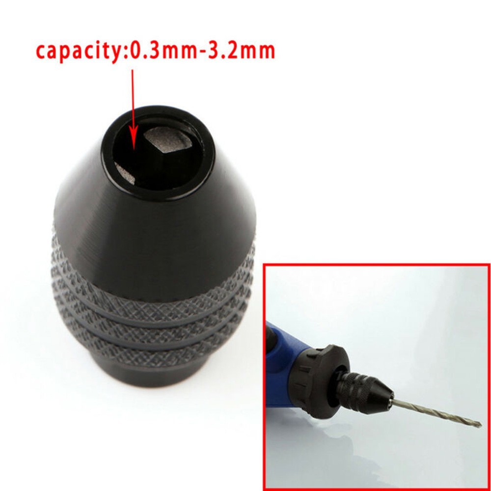 3-Jaw Chuck M8x0.75mm 0.3-3.2mm Electric Grinding Grinder Workshop Kit