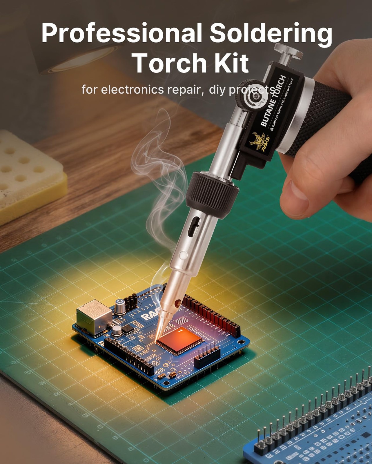 Butane Soldering Iron Kit Cordless, 14-Piece Multi-Function Butane Torch Kit,…