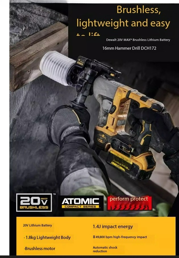 DCH172/273 Compact Triple-Function 20 Concrete Drilling Hammer Drill