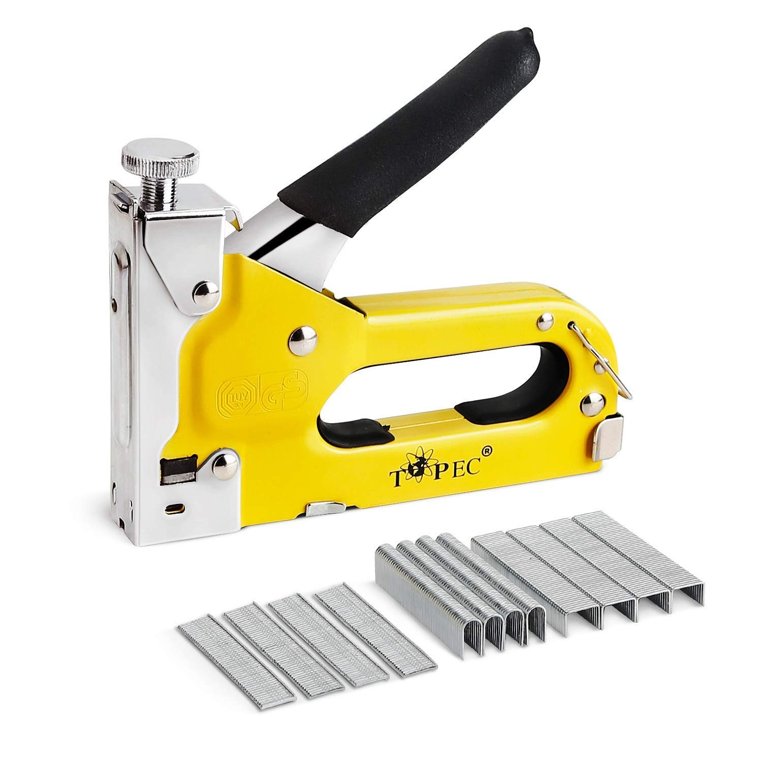 Upholstery Staple Gun Heavy Duty, 3-in-1 Stapler Gun with 600 Staples, Manual