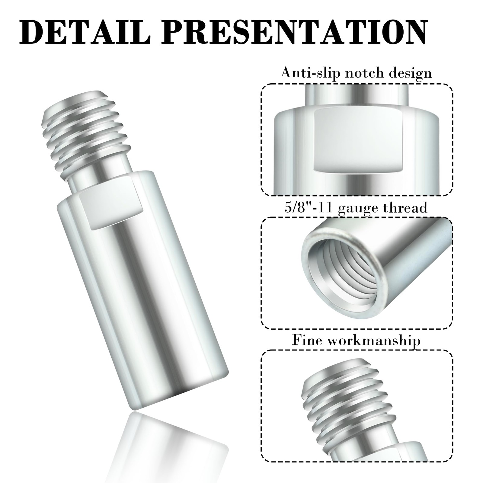 5/8&Prime;-11 Thread Angle Grinder Extension Shaft for Car Polisher,Universal Angle…