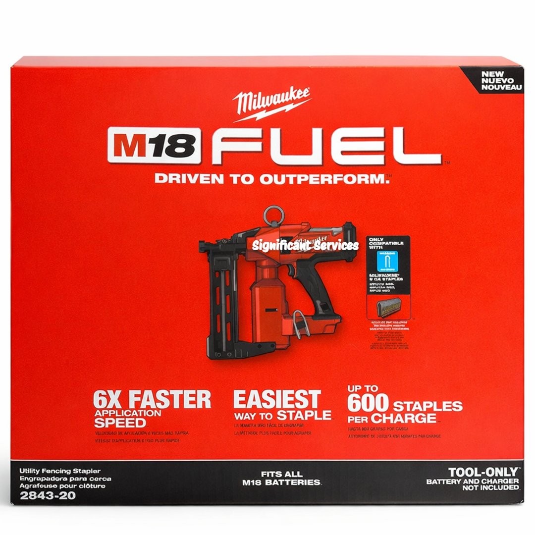 Milwaukee 2843-20 M18 18V FUEL Utility Fencing Stapler Cordless Nailer Tool Only