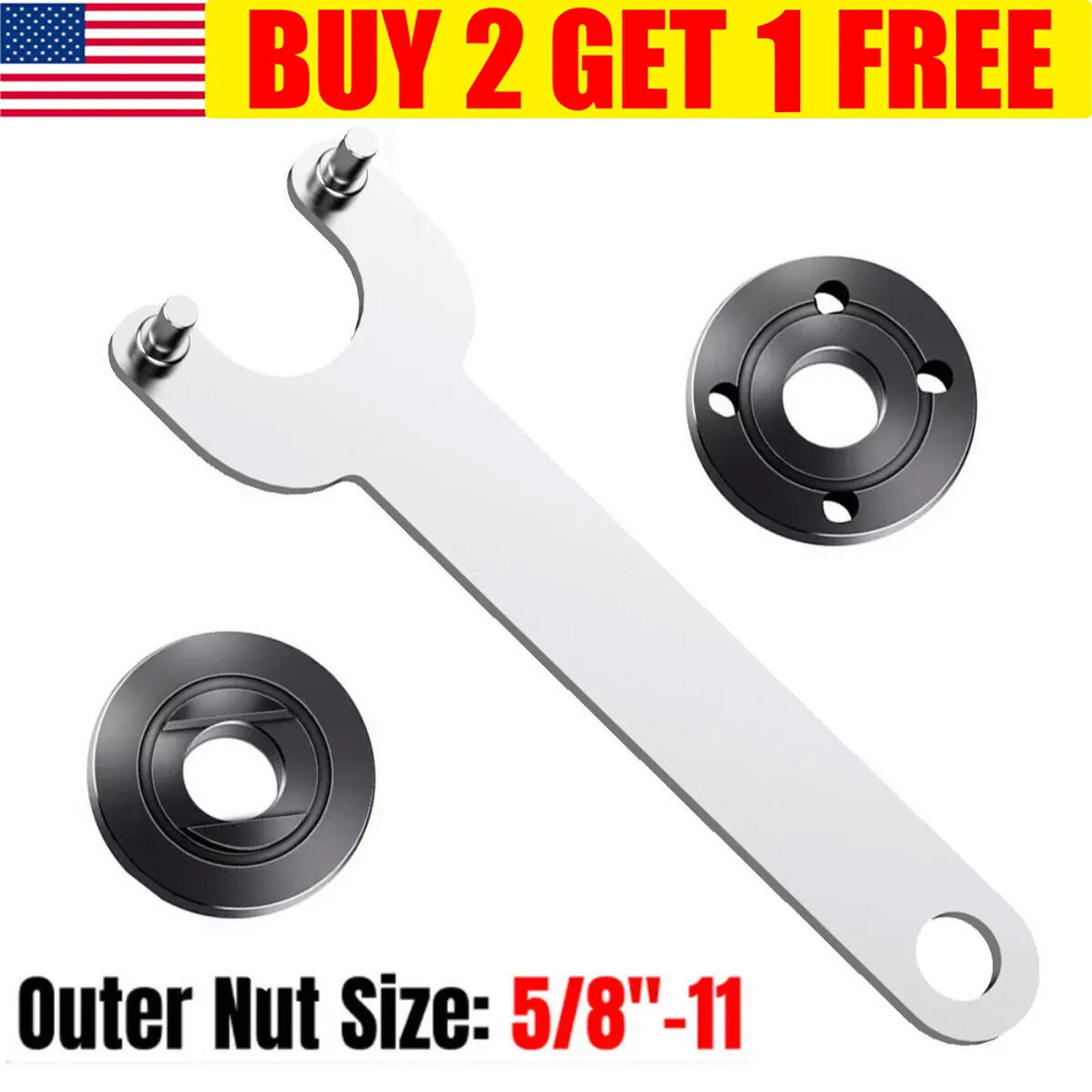 Grinder Flange Angle Spanner Metal Lock Nut for Dewalt Milwaukee Makita 5/8&Prime;-11
