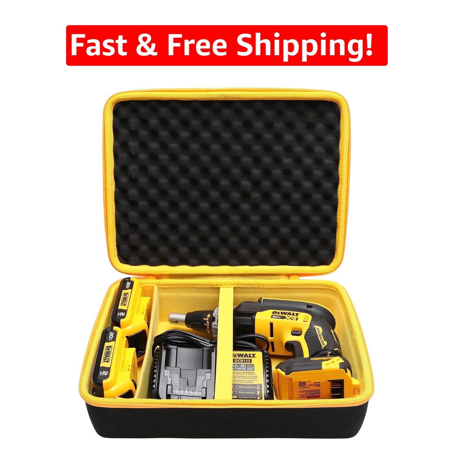 Compact LTGEM Tool Case for DEWALT 20V Max Drywall Screwgun – Easy Portability