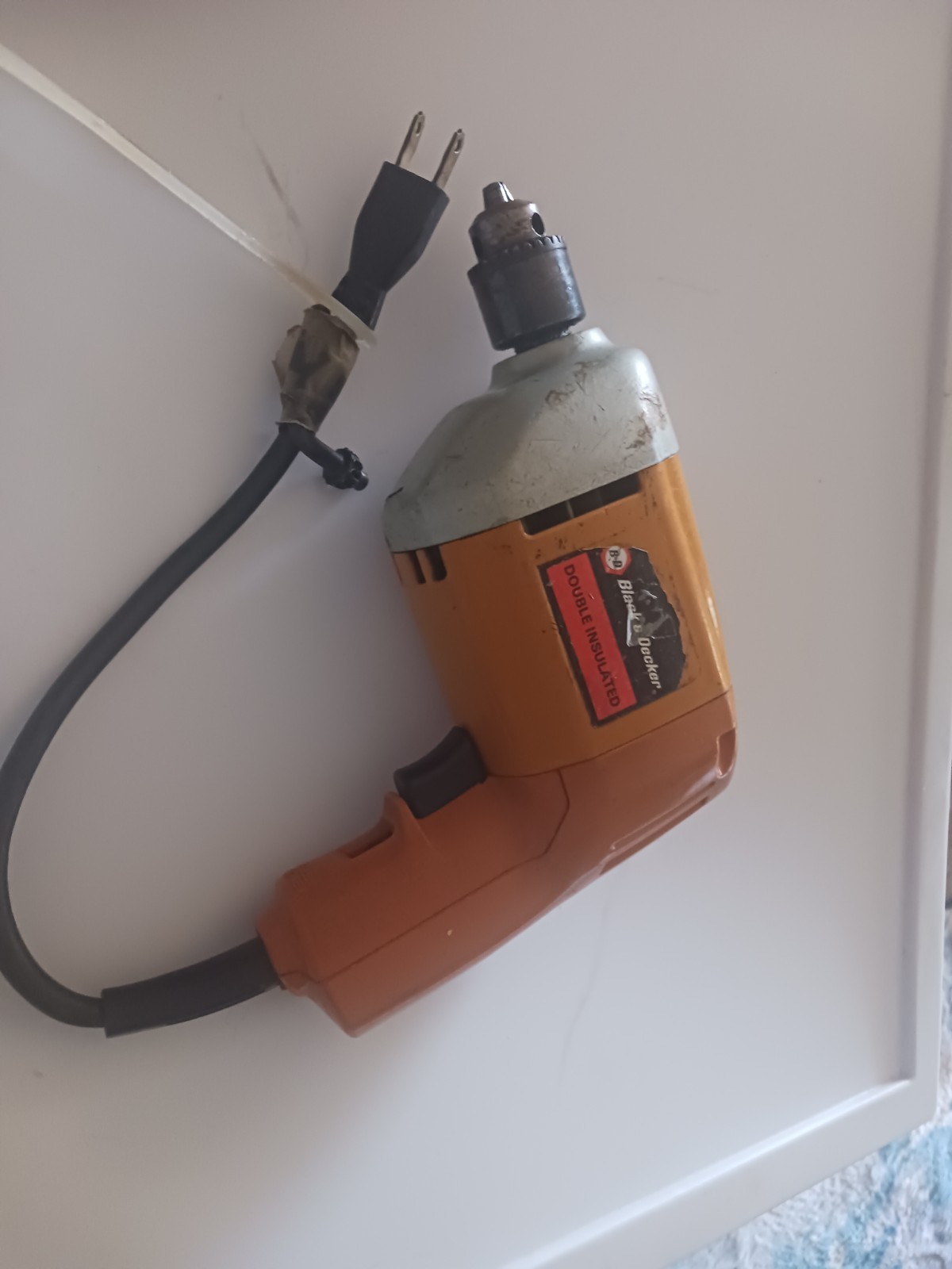 Vintage Black & Decker 1/4&Prime; Corded Drill With Chuck Key Working Condition 7099