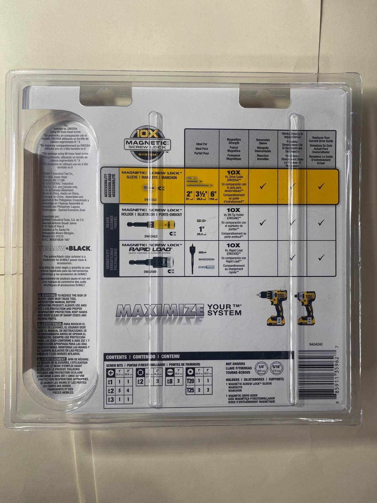 DEWALT Screwdriving Set, 30-Piece Magnetic tips & Sockets (DWA2SLS30 ) New Pkg