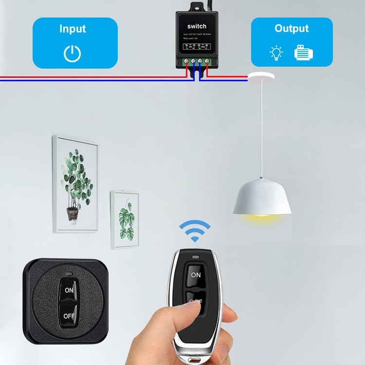 220v Remote Control Switch,Mini 220 Volt Wireless Remote Switch,ac AC:100v-240v