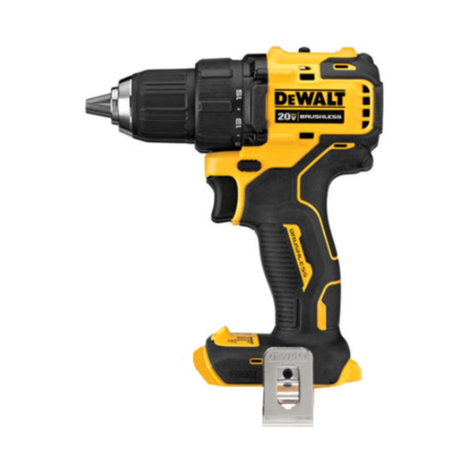 DEWALT DCD708E2T 20V MAX Brushless 1/2&Prime; Drill Driver POWERSTACK 2-Battery Kit